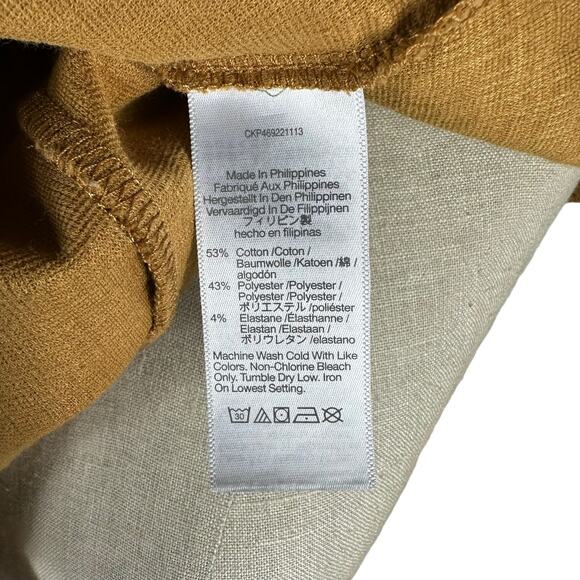 MADEWELL Cross Front Flutter Sleeve Surplice Mini Dress Toffee Brown Women's M - Picture 6 of 7